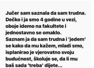 Ostala je TRUDNA i rešila je da KAŽE dečku ali ono ŠTO joj je REKAO nakon TOGA će PAMTITI dok je ŽIVA! Ostala je TRUDNA i rešila je da KAŽE dečku ali ono ŠTO joj je REKAO nakon TOGA će PAMTITI dok je ŽIVA! - featured image