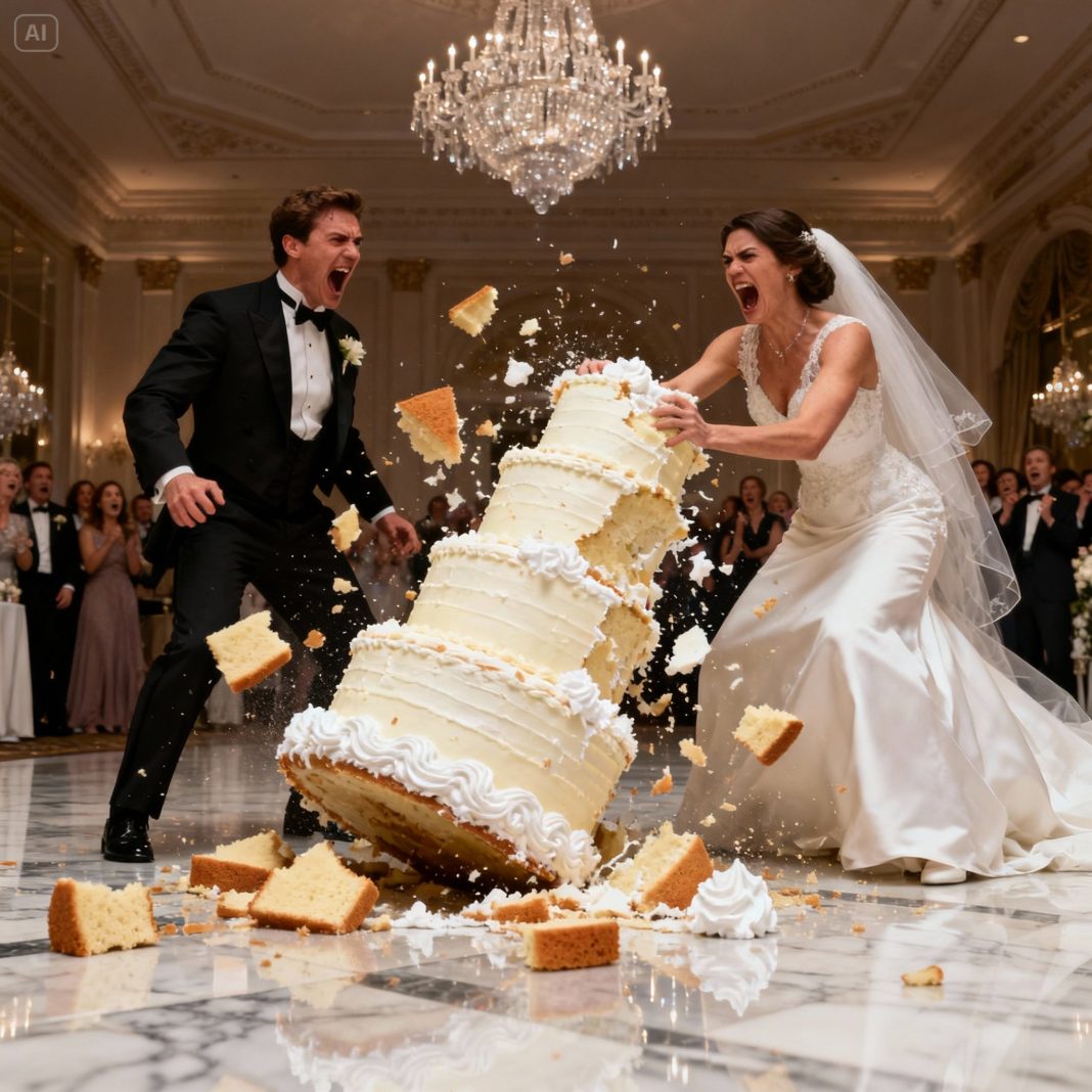 Dok sam podizala nož da prerežem svadbenu tortu, sestra me čvrsto zagrlila i šapnula: „Gurni je. Sad.“ Pogledala sam je, pa svog nasmiješenog mladoženju. Bez razmišljanja, zalupila sam kolica s tortom, poslavši cijelu tortu na tri kata na pod dok su gosti vrištali. - featured image Dok sam podizala nož da prerežem svadbenu tortu, sestra me čvrsto zagrlila i šapnula: „Gurni je. Sad.“ Pogledala sam je, pa svog nasmiješenog mladoženju. Bez razmišljanja, zalupila sam kolica s tortom, poslavši cijelu tortu na tri kata na pod dok su gosti vrištali. - featured image