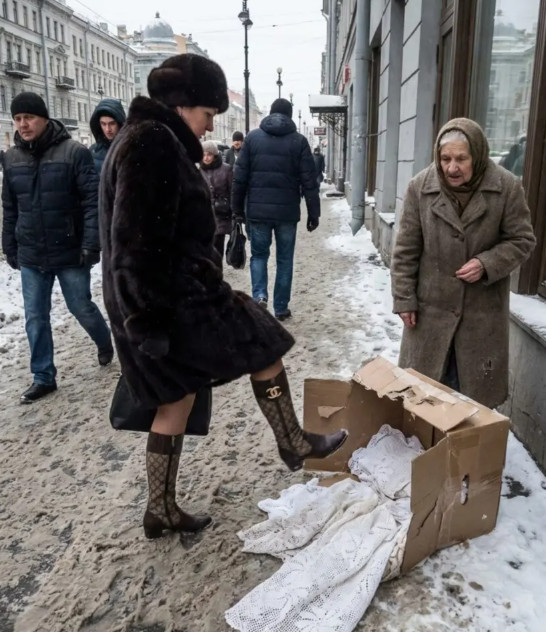 Baka je prodavala heklane stolnjake na ulici na minus deset, a bogatašica ju je gurnula: ‘Skloni te krpe s puta!’. Sutradan je ta bogatašica u bolnici saznala ko je anonimno platio operaciju njenom detetu. - featured image Baka je prodavala heklane stolnjake na ulici na minus deset, a bogatašica ju je gurnula: ‘Skloni te krpe s puta!’. Sutradan je ta bogatašica u bolnici saznala ko je anonimno platio operaciju njenom detetu. - featured image