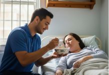 Suprug je brinuo o svojoj paralizovanoj ženi 5 godina — a jednog dana, vraćajući se po novčanik, ugledao je nešto neočekivano. Suprug je brinuo o svojoj paralizovanoj ženi 5 godina — a jednog dana, vraćajući se po novčanik, ugledao je nešto neočekivano. - featured image