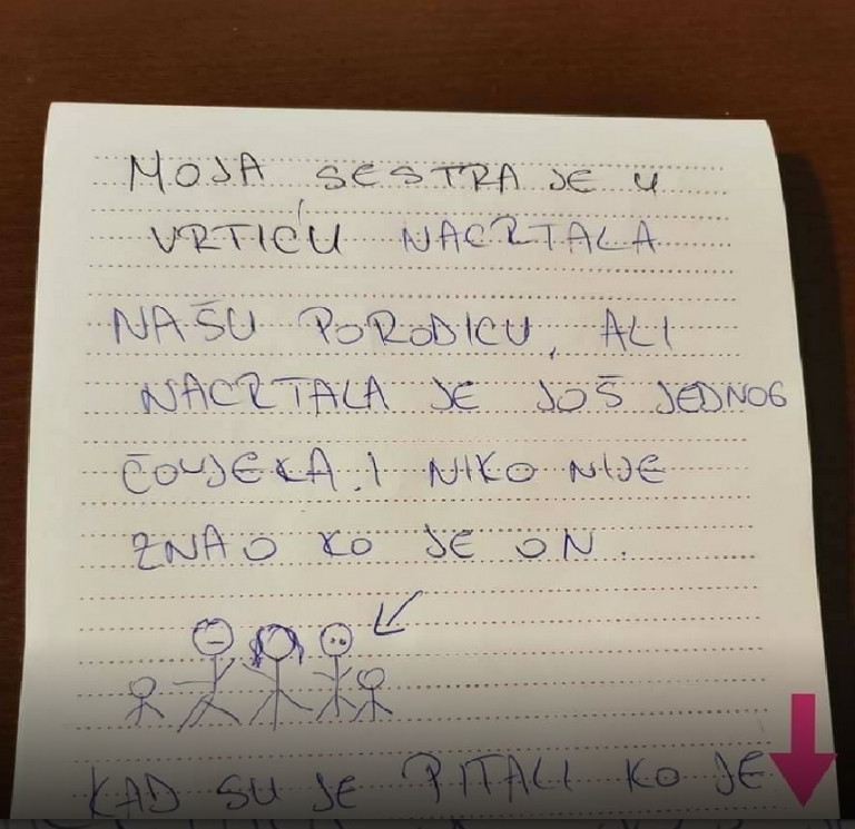 U porodičnom crtežu pojavio se stranac: Kada su je pitali ko je, nastao je muk - featured image U porodičnom crtežu pojavio se stranac: Kada su je pitali ko je, nastao je muk - featured image