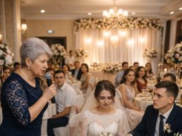 Usred slavlja, svekrva uzela mikrofon i, bez oklijevanja, snahu nazvala “kučkom”, samo zato što je živjela u selu: odgovor mladenkinog oca iznenadio je sve 😱 Usred slavlja, svekrva uzela mikrofon i, bez oklijevanja, snahu nazvala “kučkom”, samo zato što je živjela u selu: odgovor mladenkinog oca iznenadio je sve 😱 - featured image