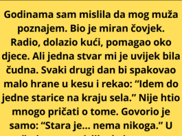 😱 “MUŽ JE SVAKI DAN NOSIO HRANU NEKOJ STARICI NA KRAJU SELA — A ONDA SAM SAZNALA KO JE ONA ZAISTA…”