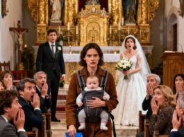 Šest nedelja nakon što me muž ostavio mene i našeg novorođenog sina usred mećave, ušla sam na njegovo venčanje držeći jedinu stvar za koju nikada nije mislio da ću je imati…