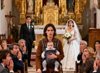 Šest nedelja nakon što me muž ostavio mene i našeg novorođenog sina usred mećave, ušla sam na njegovo venčanje držeći jedinu stvar za koju nikada nije mislio da ću je imati…