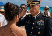Ponizili su je na plaži u Cancúnu zbog njezinih ožiljaka, sve dok admiral nije otkrio istinu koju je njezin otac skrivao 5 godina
