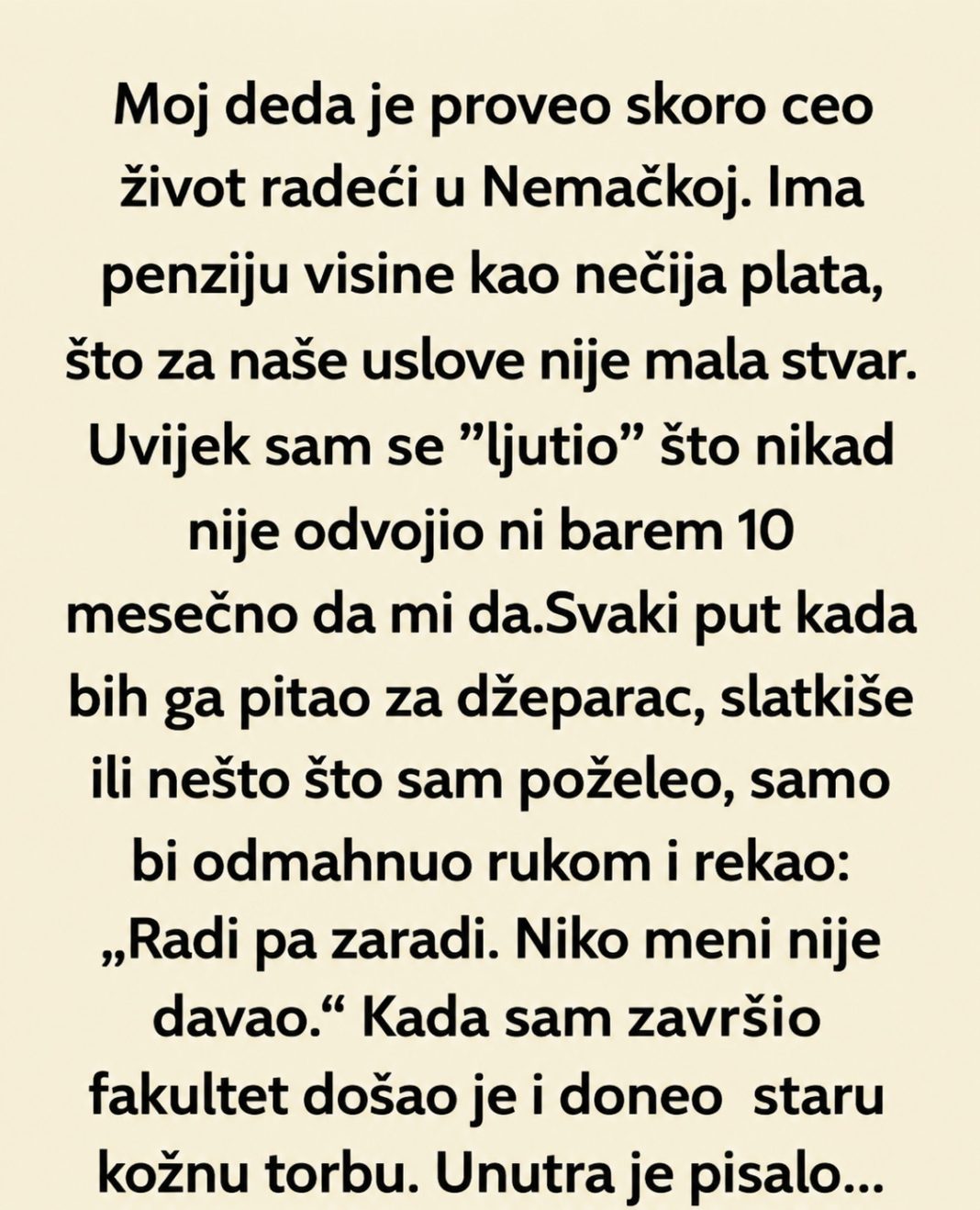 Ceo život sam mislio da je deda škrtica a onda mi je usledio pravi ŠOK! - featured image