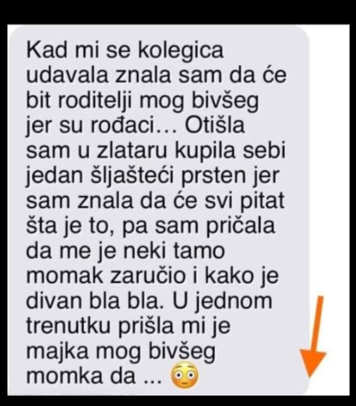 “Kad mi se kolegica udavala znala sam da će bit roditelji mog bivšeg ..” - featured image “Kad mi se kolegica udavala znala sam da će bit roditelji mog bivšeg ..” - featured image